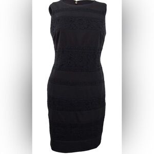 Tommy Hilfiger Lace Contrast Black Dress